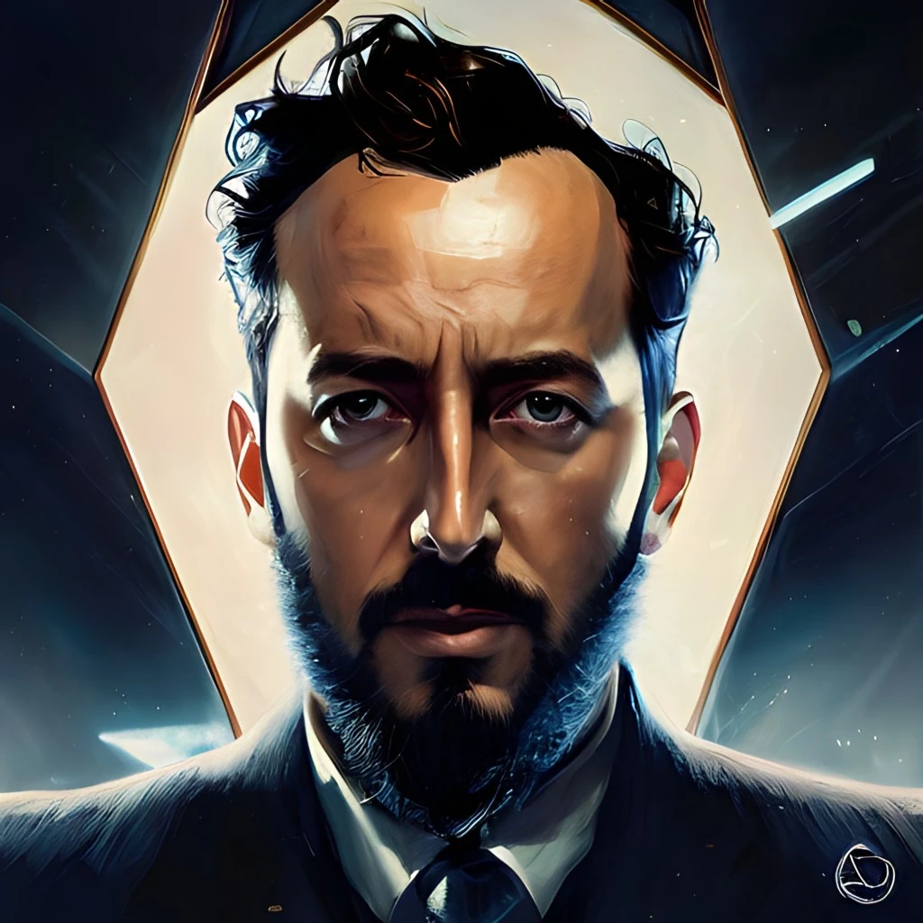 Stefano Galassi as seen by AI, 2023