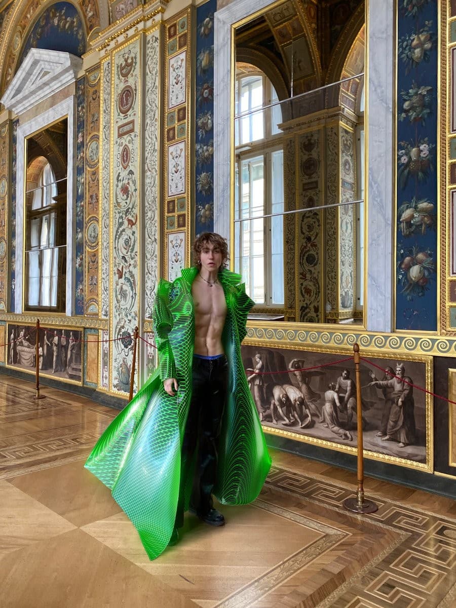 contactless&cyber LUCKY ANGEL coat by Tribute Brand
