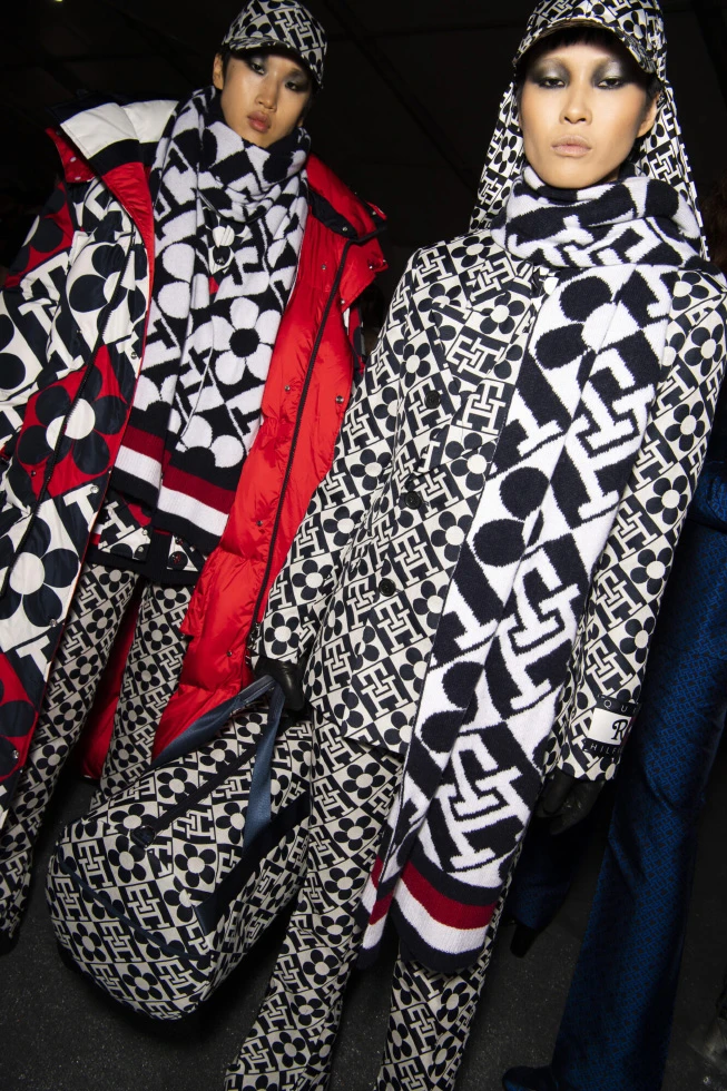 Backstage at Tommy Hilfiger Fall22